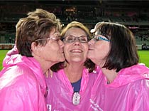 The 'three sisters' at Breast Cancer Network's 'The Field Of Women' at the MCG May 2010