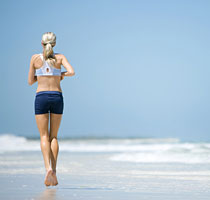 Enjoying the morning on Shearwater Beach, Tasmania