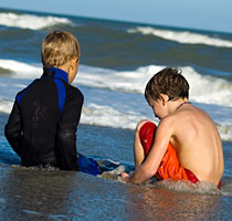 Fun for the whole family at Hawley Beach, Tasmania